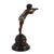Antique Bronze Boy Figure Blowing a Bugle on Marble Base – Classical Figural Sculpture For Sale - Image 4 of 8