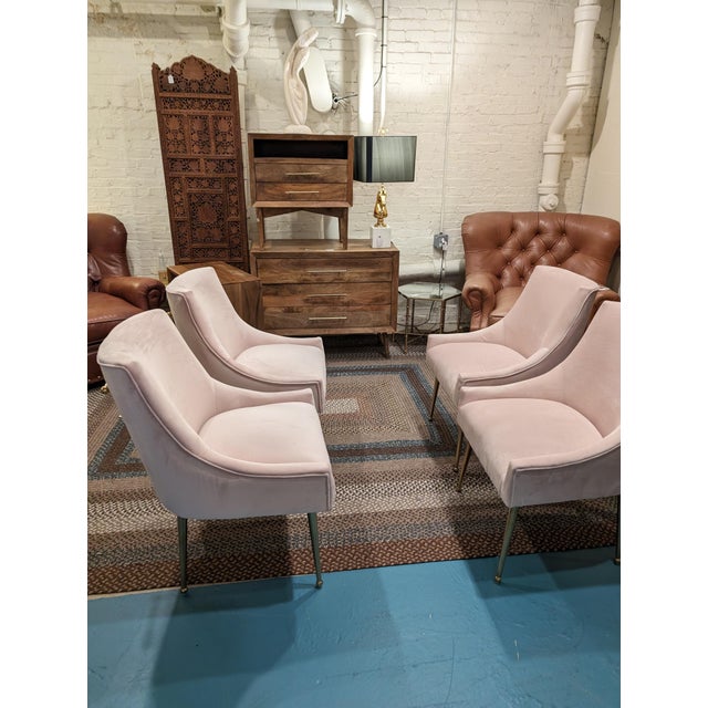 Mid 19th Century Beautiful Vintage Velvet Chairs (X2) For Sale - Image 5 of 7