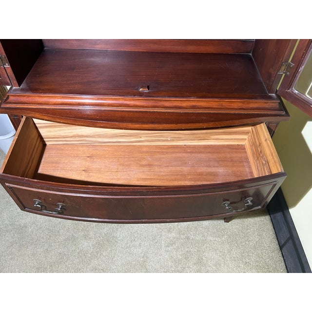 Antique Mahogany Curio Cabinet For Sale - Image 9 of 18