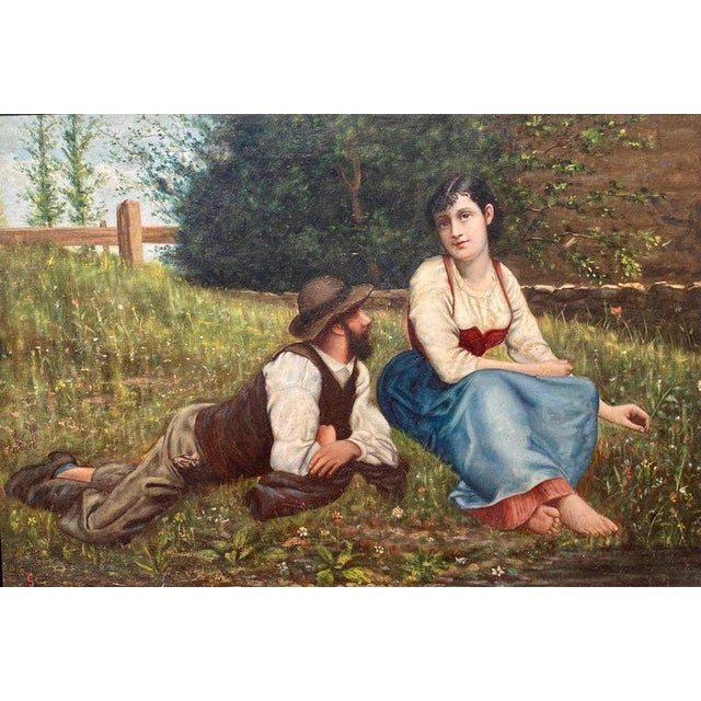 Period: 19th century Style: Other Style Condition: Good condition Material: Oil painting Width: with frame 67cm - without...