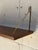 Vintage Teak Floating Wall Shelf With Brass-Tone Metal Brackets – Mid-Century Modern Scandinavian Wall-Mounted Shelf For Sale In Los Angeles - Image 6 of 10