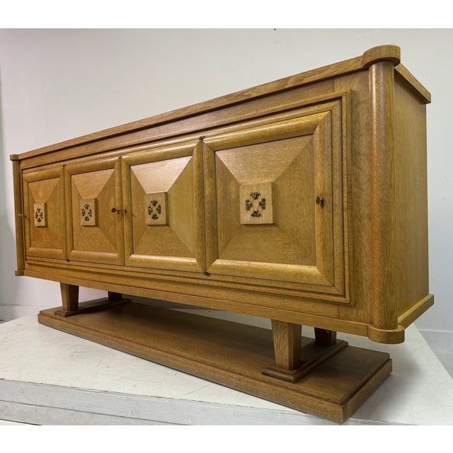Wood French Art Deco Oak Sideboard, 1930s For Sale - Image 7 of 18