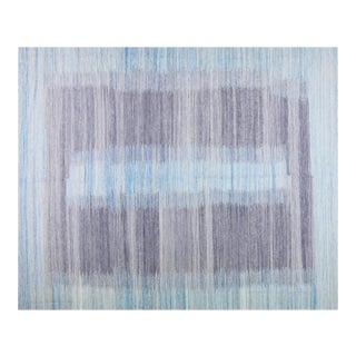 Vintage Mazandaran Natural Color Hand Made Organic Wool Tribal Kilim,8'1"x9'9" For Sale