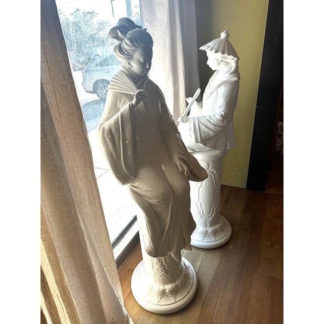 Large Chinoiserie Blanc De Chine Style Oriental Figures For Sale - Image 12 of 14