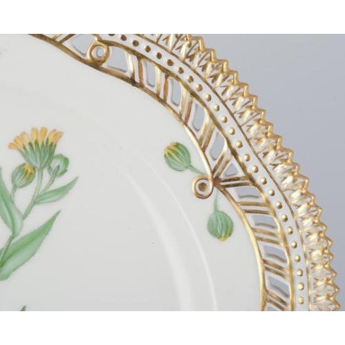 Flora Danica Openwork Lunch Plate with Flowers from Royal Copenhagen, 1958 For Sale - Image 4 of 7
