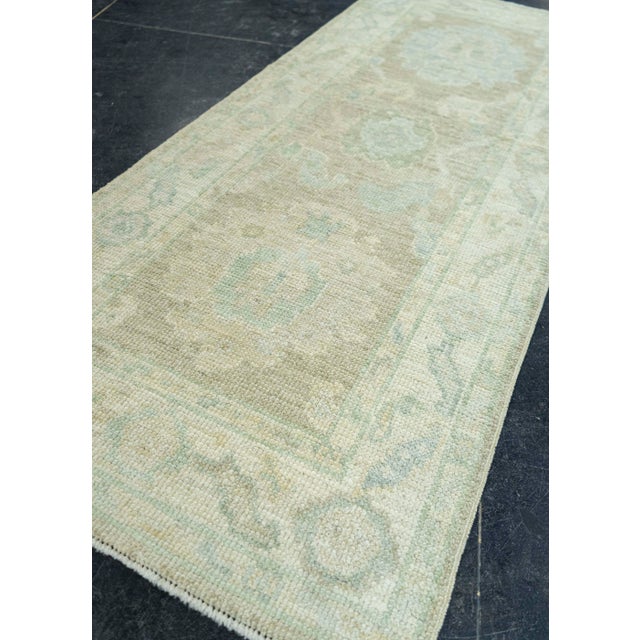 Textile Turkish Oushak Rug 2'2" x 5'2" #19419 For Sale - Image 7 of 8