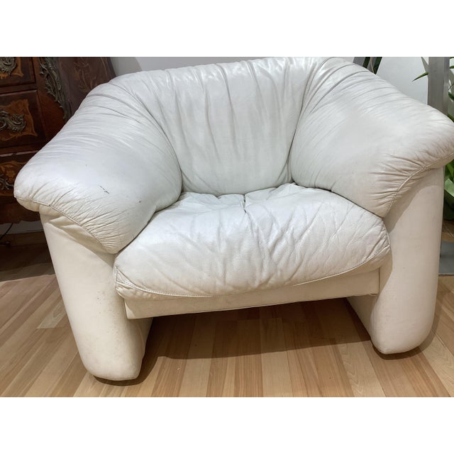 White Leather Armchairs, 1970s, Set of 2 For Sale - Image 18 of 18