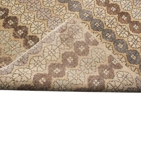 Mid-Century Modern Vintage Mid-Century Red and Cream Beige Wool Rug With Multicolor Floral Accents - 5′2″ × 8′9″ For Sale - Image 3 of 7