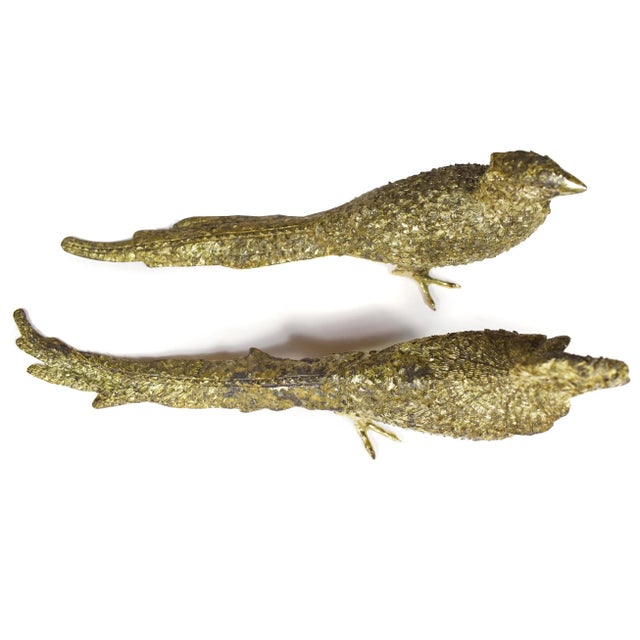 Vintage Silver Plated Male and Female Pheasant Long Tail Hunting Birds - a Pair For Sale - Image 4 of 13