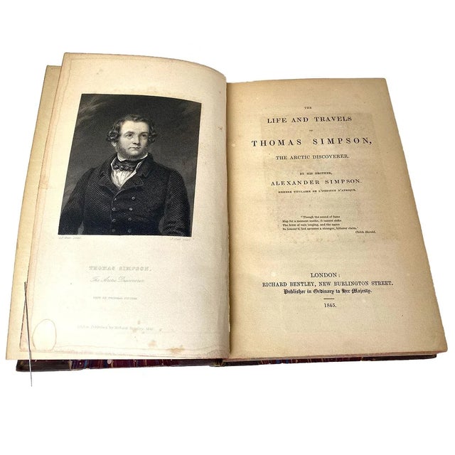 1st Edition Book: The Life and Travels of Thomas Simpson by Alexander Simpson For Sale In Denver - Image 6 of 11