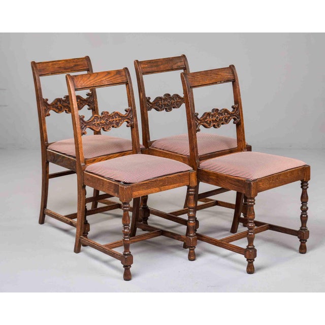 Brown Late 19th Century Victorian English Side Chairs - Set of Four For Sale - Image 8 of 12