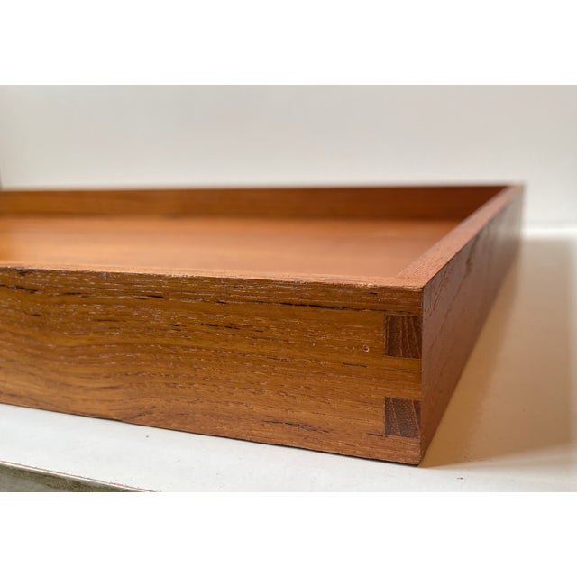 1960s Large Danish Modern Tray in Teak, 1960s For Sale - Image 5 of 10