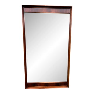 Vintage Mid-Century Modern Wall Mirror in Rosewood For Sale