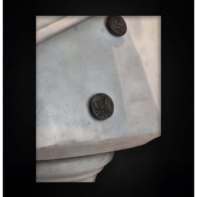 Bust of Napoleon Bonaparte, 1800s, Carrara Marble For Sale - Image 5 of 12