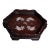 Late 19th Century Hexagonal Wood Tray With Mother-of-Pearl Goldfish Inlay For Sale