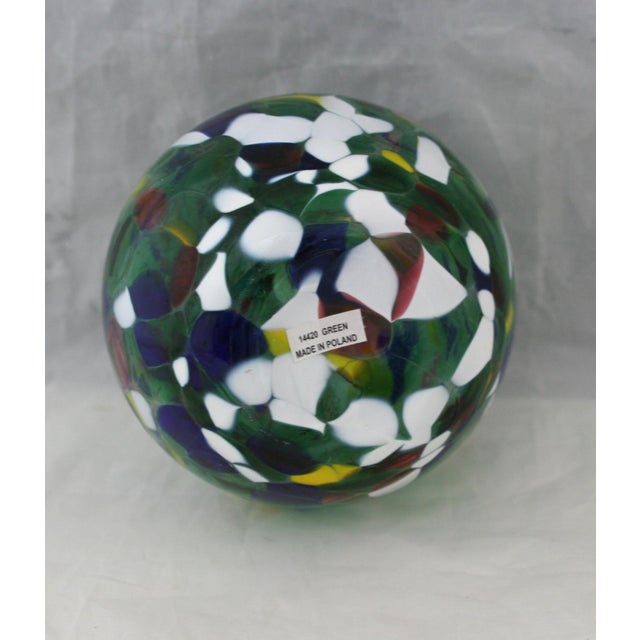 Unused Vintage Jozefina Krosno Confetti Swirl Hand Blown Glass Oil Lamp For Sale - Image 10 of 10