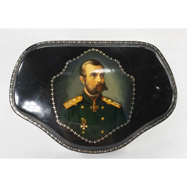 We are selling this very high quality Russian Lacquer box. This box originates from the famous Fedoskino Artel who painted...