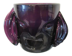 Attributed to Blenko Glass Hand Blown Head Vase
