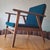 Lounge chair in teak manufactured in Denmark during the 1960s. The cushions have been re-covered with a structured sea...