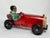 Mid-century ceramic 1930’s Bugatti style race car & driver figurine with moving wheels Very nice vintage condition with...