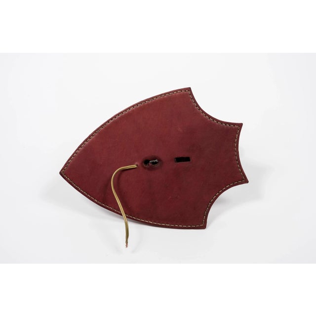 Leather Wall Lights by Jacques Adnet, 1950s, Set of 2 For Sale - Image 4 of 8