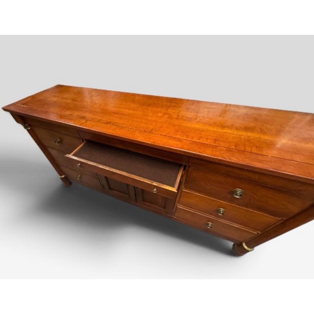 Baker Furniture Company Late 20th Century Baker Furniture Style Palladian Collection Neoclassical Walnut Sideboard. For Sale - Image 4 of 6