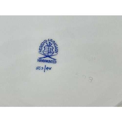 Chinese Bouquet Apponyi Green Soup Plates from Herend, 1980s, Set of 12 For Sale - Image 3 of 5