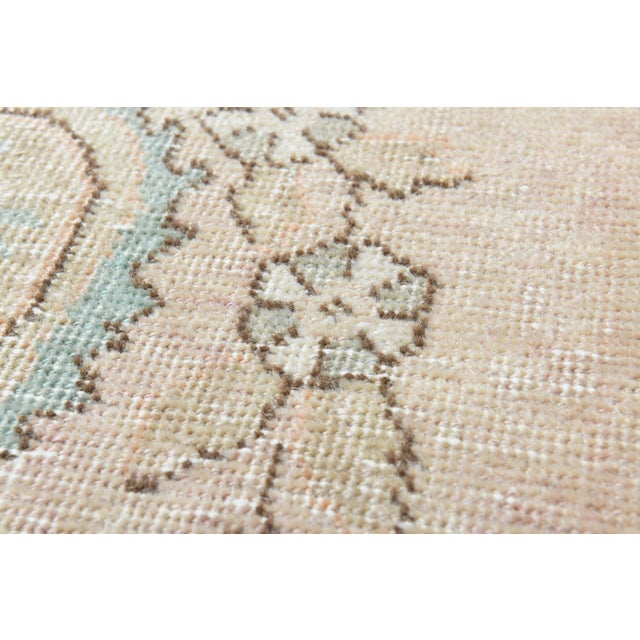 1970s 1970s Vintage Persian Handmade Wool Cotton Orange Area Rug For Sale - Image 5 of 11