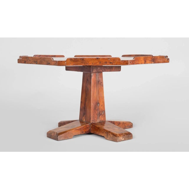 Wood English Arts & Crafts Yew Wood Lazy Susan For Sale - Image 7 of 11