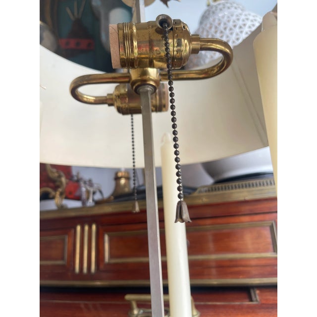 Pair Bouillotte Lamps, Red Tole Shades, French (1852-1870) For Sale - Image 18 of 18