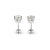 14k White Gold 6 Prong Screw Back 2.60 Ct Round Diamond Stud Earrings, A Pair For Sale - Image 4 of 8