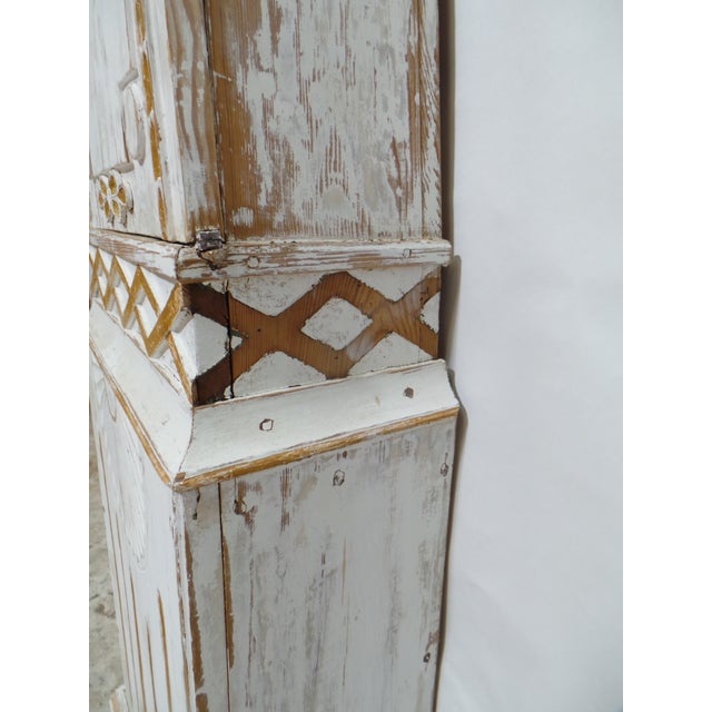 Antique White Swedish Mora Clock Gustavian Style 100% Original Paint For Sale - Image 8 of 10