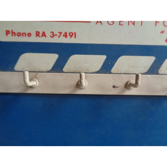 Vintage Allied Van Lines Advertising Sign Hook Rack Binghamton New York For Sale - Image 4 of 5