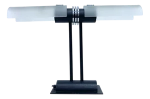 Table Lamp in Glass and Metal, 1980s