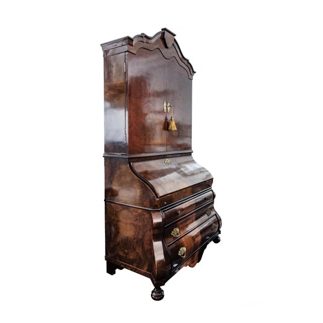 Wooden Highboard is an original design furniture item realized in Italy in the early 20th Century. A very beautiful wood...
