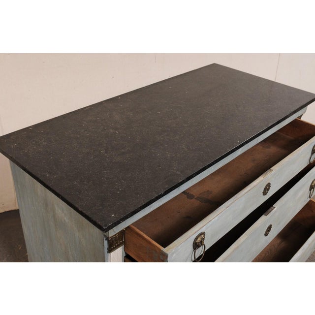 19th Century French Neoclassical Commode W/ Paw Front Feet For Sale - Image 9 of 11