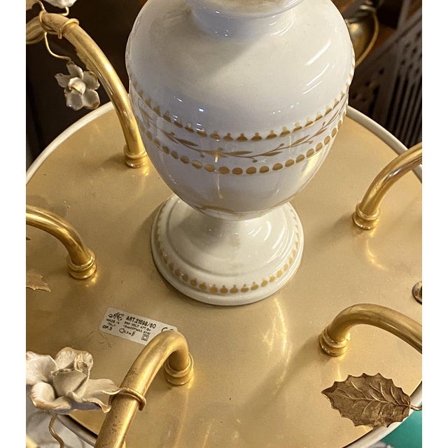 Metal Porcelain Chandeliers by Giulia Mangani, 2000, Set of 2 For Sale - Image 7 of 18
