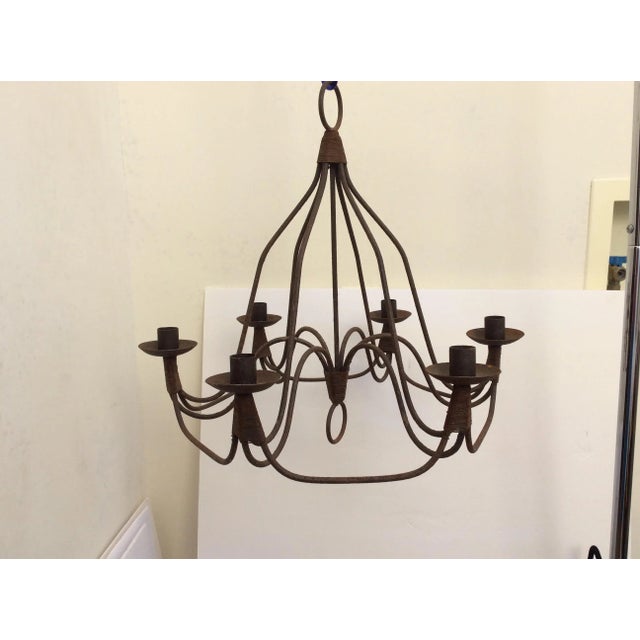 Vintage Rusty Candle Chandelier Chairish