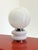 Mid-Century Modern Space Age Spherical White Glass Table Lamp, 1970s For Sale - Image 3 of 6