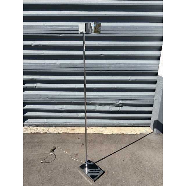 Casella 1970s Chrome Torchere by Casella, Floor Lamp For Sale - Image 4 of 17