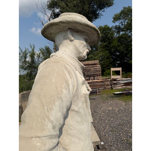 Monumental Cast Concrete Cowboy Western Gunslinger Sculpture - 80 Inches - Lifesize For Sale - Image 15 of 18