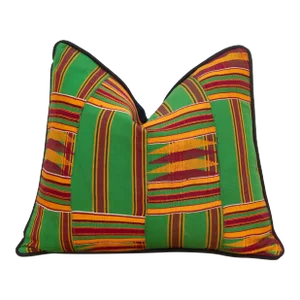 Sunkwa Vintage African Kente Pillow Cover