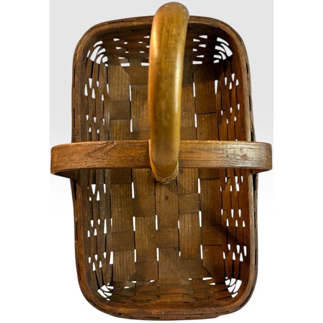 Early 20th Century Rare Early 20th Century Shelton Basket Company Spiked Garden Foraging Cane and Gathering Trug For Sale - Image 5 of 16