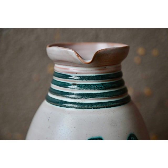 Ceramic Ceramic Pitcher Vase by Yvon Roy, 1950s For Sale - Image 7 of 11