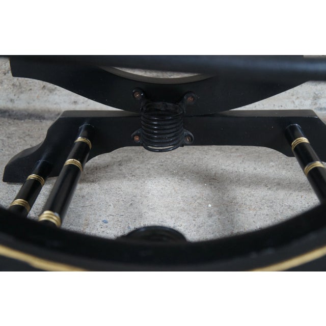 Antique 19th Century Victorian Ebonized Platform Rocker Rocking Chair Regency For Sale - Image 10 of 12