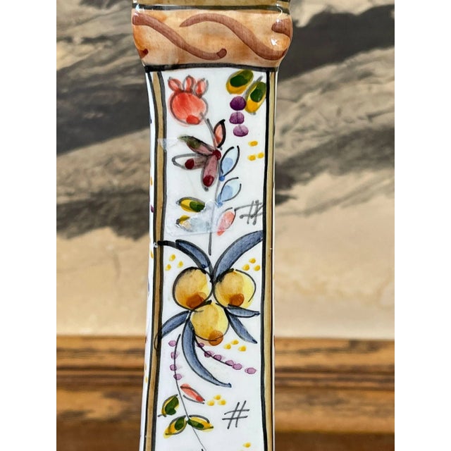 1970s Hand Painted Portuguese Candle Holder For Sale - Image 4 of 9