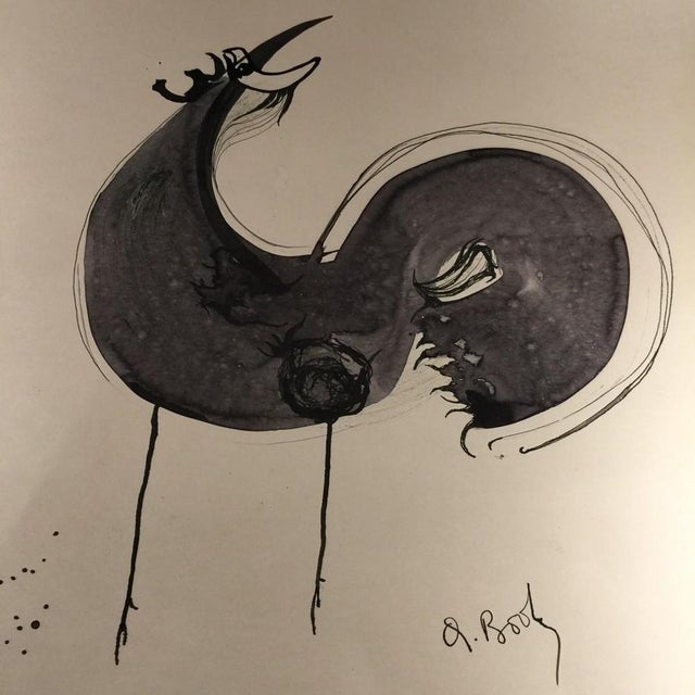 Anne Body, The Great Combat, Mixed Media on Paper, 1965 For Sale - Image 5 of 15