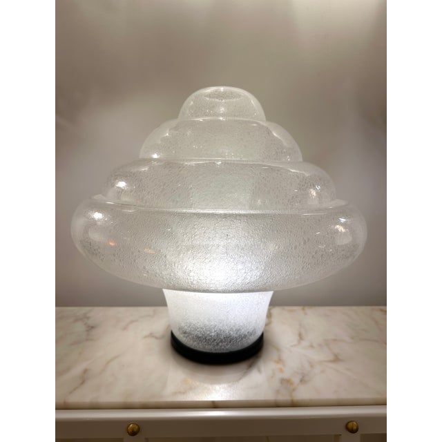 Lotus Lamp Lt305 Murano Glass and Metal by Carlo Nason for
