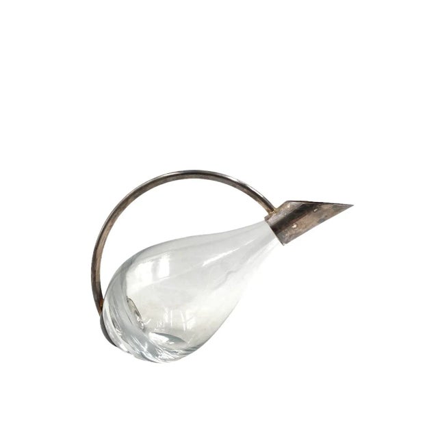 Metal Hollywood Regency Silver Decanter, Masini Florence Italy 1980s For Sale - Image 7 of 10