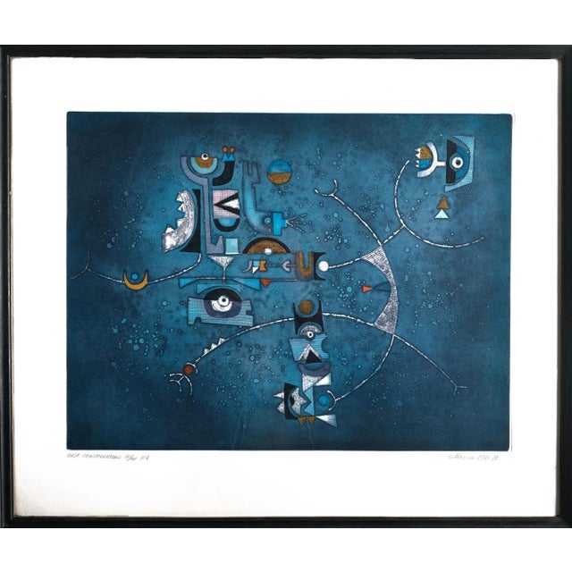 Diana Hansen, Wise Constellation, Lithograph, 1970s For Sale - Image 4 of 4